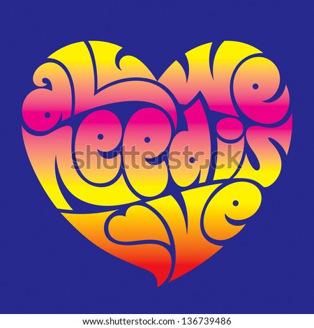 Hippie Heart Free Vector / 4Vector