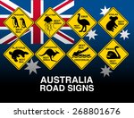 australian yellow road warning...