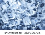 background with ice cubes.
