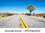 paved road at joshua tree...