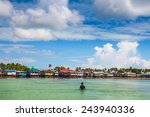 view of a fishing village on an ...