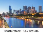 melbourne city and the yarra...