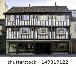 half timbered old house in...
