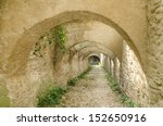 stone corridor road to an...