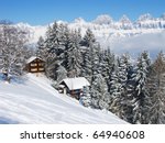 winter holiday house in swiss...