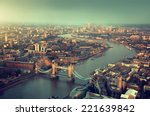 london aerial view with  tower...