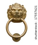 lion's head door knocker...