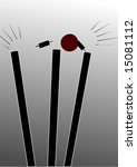 Cartoon Cricket Stumps