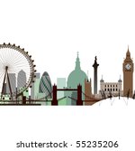 a vector cityscape of london