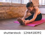 Woman On A Pink Mat Doing Yoga Image Free Stock Photo Public Domain