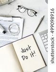 Small photo of Just Do It Plan Motivate Concept