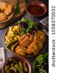 Small photo of Original weiner schnitzel, food photography, ready for advertisment