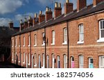 attractive terrace of red brick ...