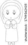 Smiling Nun Vector Clipart Image Free Stock Photo Public Domain