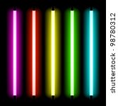 neon tube light. vector.