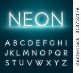 realistic neon alphabet....