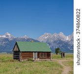 Small photo of The iconic John Moulton homestead in Grand Teton in Wyoming in USA