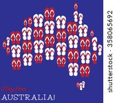 australian map made of thongs ...