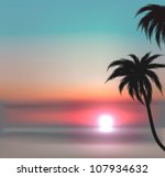exotic sunset vector background ...