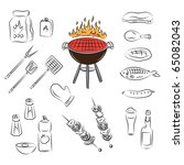 vector barbecue party elements