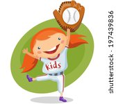 Girl Softball Catcher graphics free vector Girl Softball Catcher