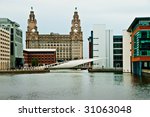 liverpool liver building with...
