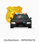 police car badge illustration ...