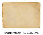 Small photo of sheet of old paper isolated on a white background