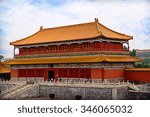 chinese castle building in...