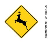 Deer Road Sign