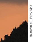 Small photo of After sunset at Chandi Borobudur, Mahayana Buddhist Temple in Magelang, Central Java, Indonesia