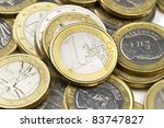 euro coins close up composition