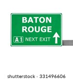 baton rouge road sign isolated...
