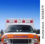 front view of an ambulance in...