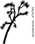 joshua tree silhouette vector...