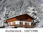 traditional alpine cabin in the ...