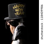  - stock-photo-happy-new-year-boxer-dog-wearing-hat-and-sunglasses-118409986