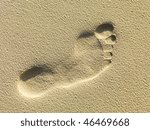 single footprint in a sandy...