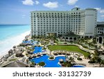cancun resort aerial view