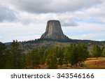 Small photo of view of Devil's Tower in Wyoming, USA