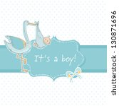 Stork Baby Shower Card Free Stock Photo - Public Domain Pictures