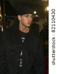 Small photo of LOS ANGELES - NOV 6: Eminem at the premiere of '8 Mile' at the Mann Village Theater on November 6, 2002 in Los Angeles, California