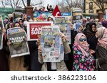 Small photo of ISTANBUL, TURKEY - MARCH 05, 2016: Thousands of people gather in solidarity outside Zaman newspaper in Istanbul on March 05, 2016 in Istanbul, Turkey.