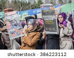 Small photo of ISTANBUL, TURKEY - MARCH 05, 2016: Thousands of people gather in solidarity outside Zaman newspaper in Istanbul on March 05, 2016 in Istanbul, Turkey.