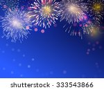 brightly colorful fireworks on...