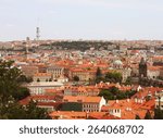 Small photo of Beautiful cityscape of Prague, travel shot
