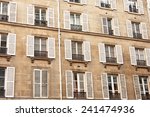 old building in paris wall