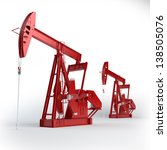 two red oil pumps. oil industry ...