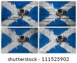collage of scottish flag with...