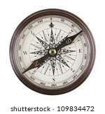 antique compass in a brass case ...